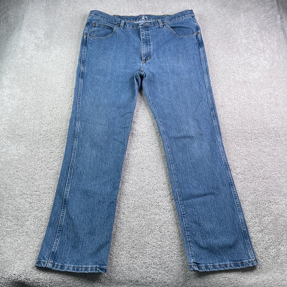 Wrangler Jeans‎ Mens 38x32 Blue Cowboy Cut Slim Fit Premium Performance Denim